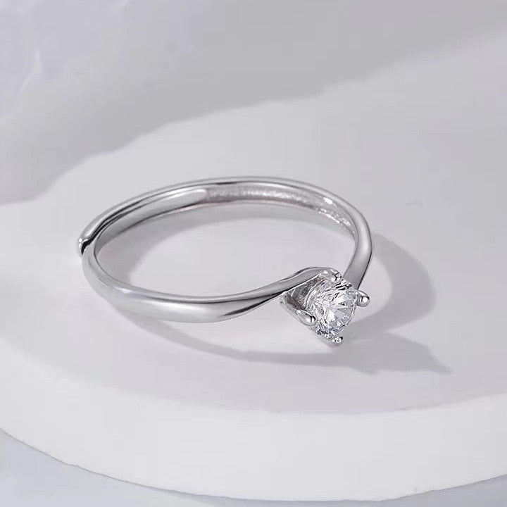 Luna Sterling Silver Stylish Zircon Ring