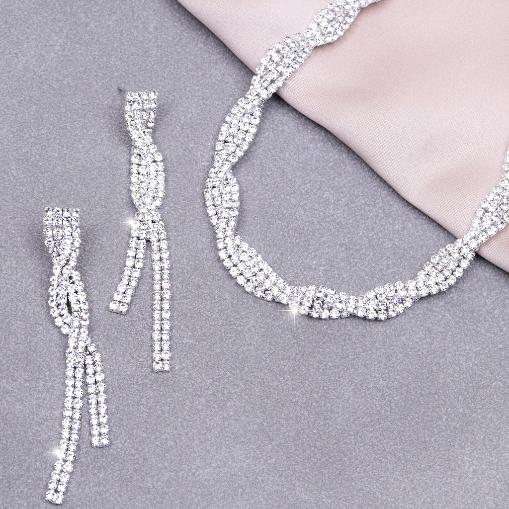 Celeste Exquisite Necklace Earring Set Two-piece Set