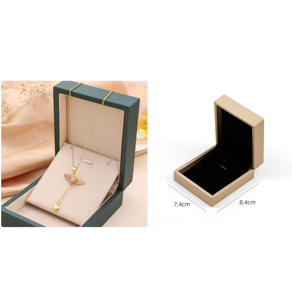 Royal Cupid Heart Angel Wings Necklace