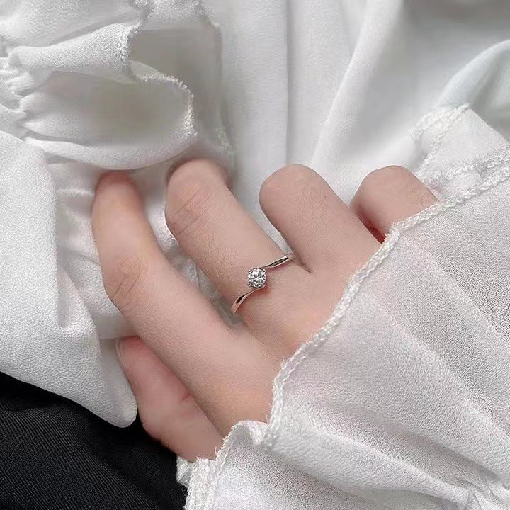 Luna Sterling Silver Stylish Zircon Ring