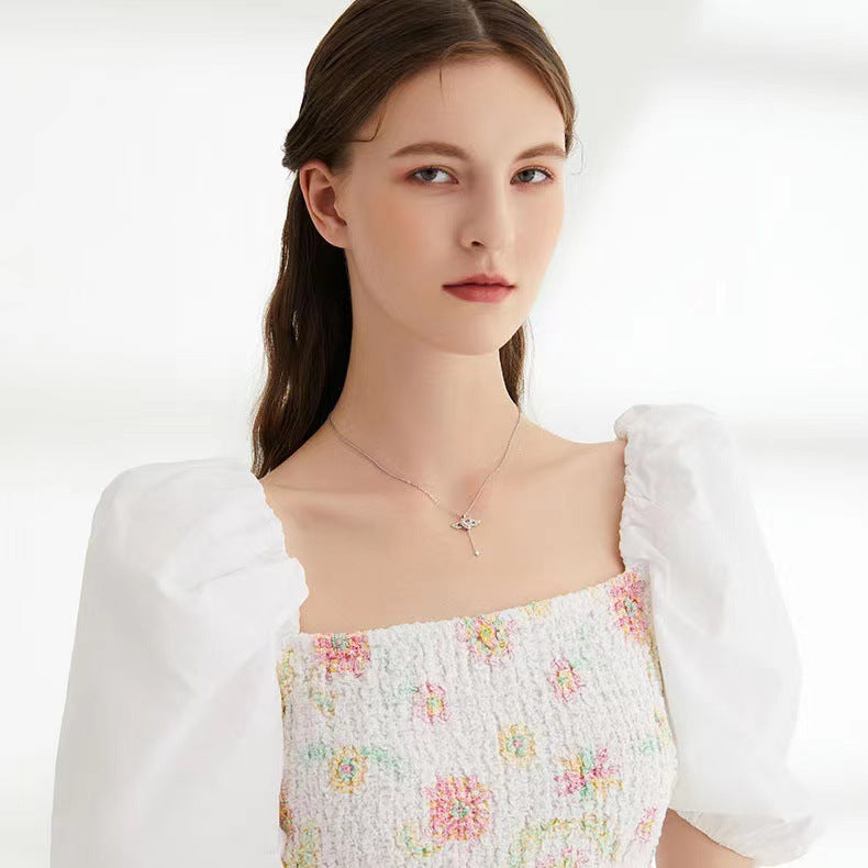 Royal Cupid Heart Angel Wings Necklace