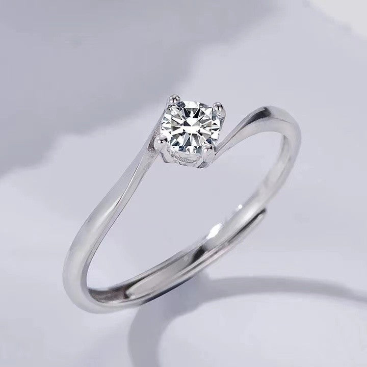 Luna Sterling Silver Stylish Zircon Ring