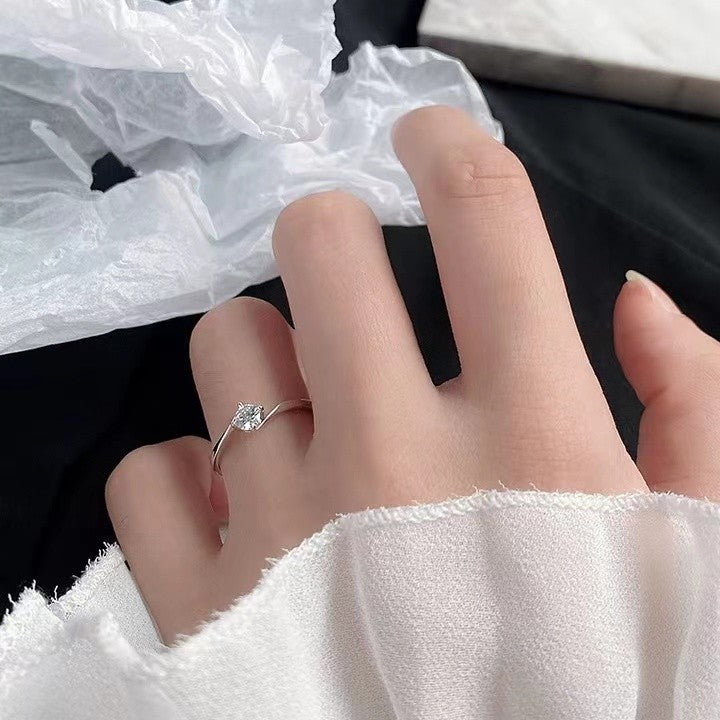 Luna Sterling Silver Stylish Zircon Ring