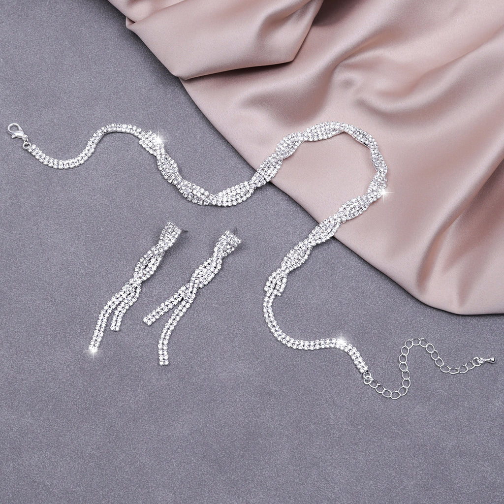 Celeste Exquisite Necklace Earring Set Two-piece Set