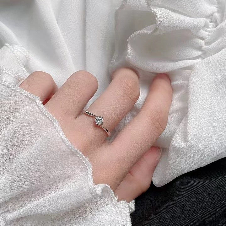 Luna Sterling Silver Stylish Zircon Ring